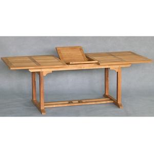 Table à manger rectangulaire en bois de teck massif moderne de style européen mobilier d'extérieur pour patio plage hôtels parcs jardins - Product Image 4