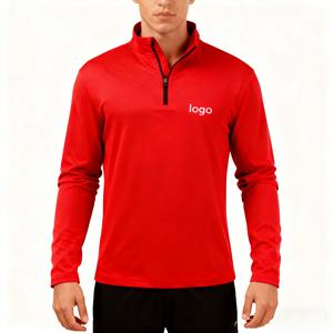 Camisetas Deportivas Ligeras de Manga Larga para Hombre, de Punto, con Cierre de Cremallera de 1/4, de Poliéster, para Pesca, Senderismo y Actividades Deportivas - Product Image 4