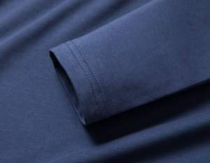 T-shirt uni de luxe de haute qualité FLN Factory pour hommes, sur mesure, surdimensionné, 100% coton biologique en bambou, manches longues - Product Image 2