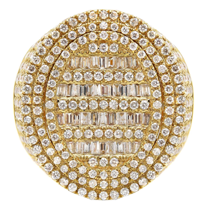 แหวนฮิปฮอปสุดหรูของผู้ชาย10K 14K 18K ทองทันสมัย VVS เพชรเต็มธรรมชาติพร้อมของขวัญเครื่องประดับ - Product Image 1