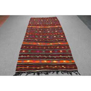 Tapis turc 4,9 x 9,8 pieds, grand tapis vintage, tapis oriental en laine rouge - Product Image 1