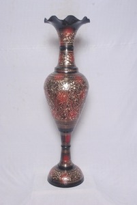 แจกันดอกไม้โลหะสไตล์วินเทจตกแต่งด้วยทองแดงพื้นผิวที่ออกแบบมาสำหรับการเน้นบ้านในชนบทและในเมือง - Product Image 6