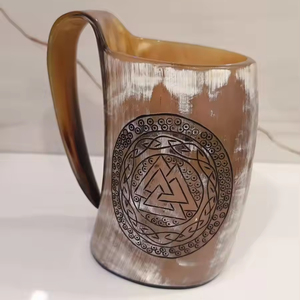 Jarra de cuerno Ale de la mejor calidad, diseño animal de estilo vikingo pulido para hombres náuticos - Product Image 1