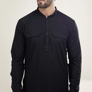 La mejor calidad para hombre Shalwar Kameez Color sólido personalizable hecho de algodón Precio razonable para la venta - Product Image 5