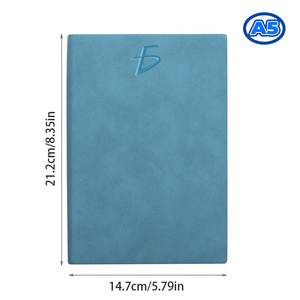 <b>A5</b> Spiral Notebook with 120 Sheets Faux Leather Cover Sewing Thermal Binding for School or Journaling 100 Inner Pages - Product Image 4