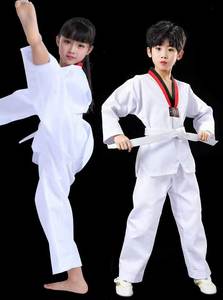 Fábrica al por mayor logotipo personalizado mejor calidad poliéster algodón arte marcial Taekwondo uniforme muestra envío gratis - Product Image 6