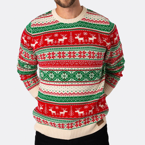 เสื้อสเวตเตอร์ถักแบบมีสไตล์สำหรับผู้ชายเสื้อจั๊มเปอร์แฟชั่นลำลองให้ความอบอุ่นสำหรับฤดูหนาวผ้าวูลเนื้อนุ่มผสมเข้ารูป - Product Image 2