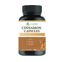 Capsules de suppléments de cannelle de Ceylan 1200mg avec logo personnalisé pour le soutien de la santé naturelle