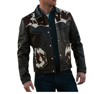 เสื้อแจ็คเก็ตหนังวัวแท้ 100% สำหรับผู้ชาย สำหรับฤดูหนาว ป้องกันแบคทีเรีย ระบายอากาศ กันลม เป็นมิตรกับสิ่งแวดล้อม สไตล์ลำลอง ราคาถูก รับผลิตแบบ OEM - Product Image 4