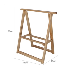 Chevalet en bois de hêtre WELL HOME 83 cm, hauteur réglable, finition non vernie - Product Image 3