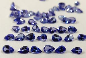 Tanzanite naturelle taille poire 4x6mm facettée - Tanzanite taille poire de qualité supérieure en vrac - Product Image 5