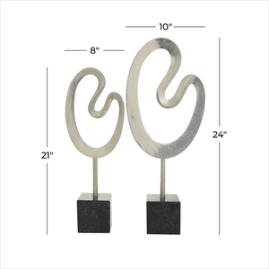 Décorations artisanales pour la maison, ornements, sculpture en métal, décoration intérieure de luxe, sculpture moderne en argent - Product Image 3