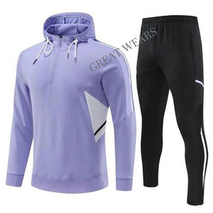 Conjunto de chándal atlético con cremallera completa para hombre Traje de chándal de entrenamiento de moda Chaquetas y pantalones de manga larga Traje de 2 piezas - Product Image 6