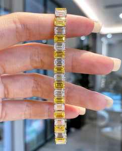 Envío Directo, Nuevo Brazalete de Tenis de Plata S925, Estilo Hip Hop, VVS, Esmeralda, Moissanita Certificada por GRA, para Regalo - Product Image 6