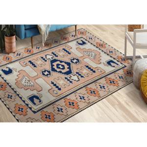 Alfombra Estampada de Estilo Vintage, Navajo, Azul Marino, Azteca, Decoración Antigua, Alfombra Delgada No Tejida - Product Image 4