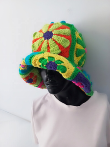 Chapeau Bob en Crochet Grande Fleur Marguerite Automne-Hiver – Vente en Gros pour Accessoires Quotidiens et de Fête - Product Image 4