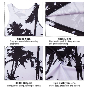 Men Sleeveless <b>Muscle</b> <b>Vest</b> Fitness Bodybuilding Tank Top Workout Gym Breathable Print Summer Tank Top - Product Image 6