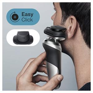 Afeitadora Eléctrica para Hombre con Base de Carga, Recortadora de Precisión en Húmedo/Seco, Cuchilla Triple Inalámbrica, Color Plateado - Product Image 3