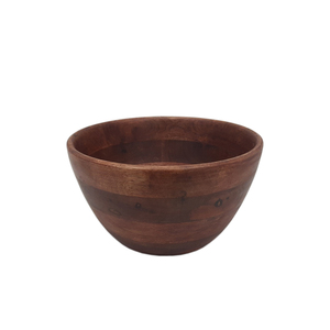 Bol de service de nourriture en bois de forme ronde en émail fini naturel pour la table à manger de cuisine bols de service de nourriture faits à la main en vrac - Product Image 5