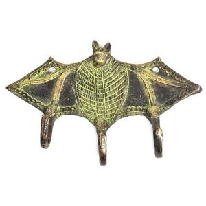 Handmade Bulk Brass Bat Wall Towel Hooks Hangers Reusable Utility Hat Keys Coffee Mugs Bags Mounted Clothes <b>Heavy</b> <b>Duty</b> BTH-171 - Product Image 1