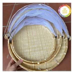 Exquisita Cesta Plana de Bambú Vietnamita para Limpieza de Granos, Diseño Decorativo y Funcional de Primera Calidad - Product Image 3