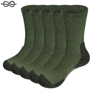 Calcetines de senderismo para hombre algodón peinado acolchado para comodidad al aire libre Selva Verde personalizar marca Oem impresión - Product Image 5