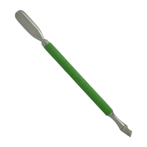 Pousse-cuticules professionnel en acier inoxydable vert OEM, logo personnalisé, haute qualité, outil de manucure, pédicure, soin des ongles, beauté - Product Image 1