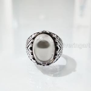 Bague en argent sterling 925 pour homme, en quartz fumé naturel, pierre de naissance d'avril, toutes tailles, bijou de mariage lourd, vente en gros - Product Image 4