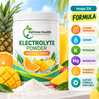 Poudre d'électrolytes en vrac pour usine, marque privée OEM, mélange de boisson hydratante à 6 électrolytes essentiels avec vitamine C et zinc