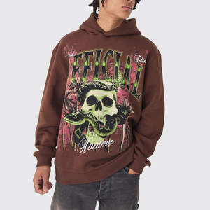 Top Vente Streetwear Vêtements D'hiver Pull Sérigraphie À Capuche 100% Coton HeavyWeight À Capuche Pour L'hiver - Product Image 5