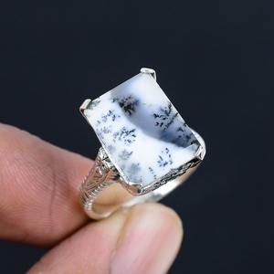 Bague en argent sterling 925 Spinner Dendrite Gemstone pour filles fête et anniversaire bijoux à la mode faits à la main troisième partie certifiée - Product Image 3