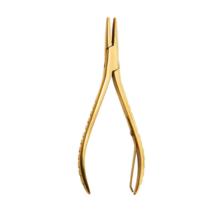 Herramientas de extensión de cabello Alicates de tipo plano Abrazadera para extensiones de cabello Alicates de extensión de cabello de color dorado Singe Spring - Product Image 2