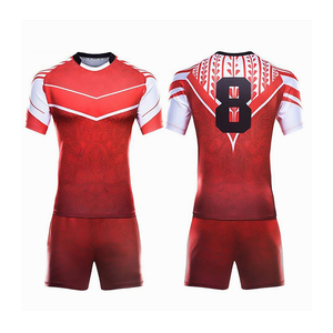Ropa de gimnasio para hombres Conjuntos de uniformes de rugby Alta calidad Transpirable Secado rápido 100% Poliéster Suave Fácil lavado Estilo de tendencia - Product Image 6