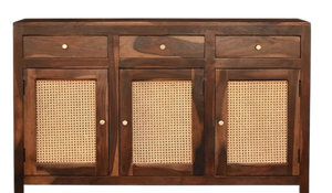 Sizirenie <b>Solid</b> Mahogany Modern Durable Cabinet Door Drawer Storage Console for Living Room Dining Room - Product Image 1