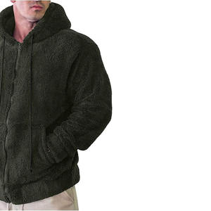OEM ODM Unisex Sherpa Sudadera con capucha suave forrado cálido chaqueta de invierno - Product Image 3