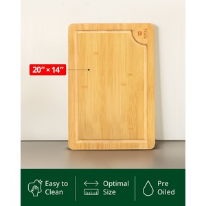 Tagliere XXL in bambù 50x35 cm, vassoio rettangolare da portata, utensile da cucina sostenibile, tagliere per matrimoni, consegna rapida - Product Image 3