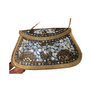 Nouvelle conception de sac à main de soirée pour femmes, sac de voyage en toile mosaïque avec logo de couleur personnalisé, broderie multifonction, taille personnalisée - Product Image 1