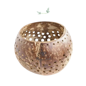 Beautiful Organic Handmade Coconut Shell Tealight Holder Decorative Natural Coconut Lantern Luxurious Gifts From Nature - Product Image 1