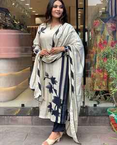 Stylish Long Sleeve Printed <b>Kurti</b> with Matching Dupatta for Ladies With Modern Fashion and Casual Wear Appeal at Best Prices - Product Image 4