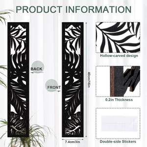 5 <b>Pieces</b> Wooden Wall Art Hollow Wall Decor <b>Wood</b> Wall Accents Themed <b>Wood</b> Panels for Home Decorations Bedroom Living Room - Product Image 2