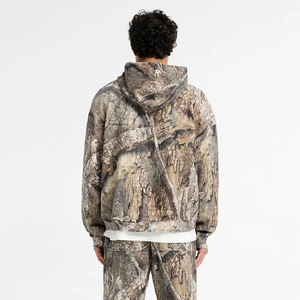 Sudaderas con capucha sublimadas de impresión de alta calidad de mezcla de algodón superventas para hombres Sudaderas con capucha térmicas de sublimación de diseño personalizado para hombres - Product Image 3