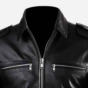 Veste en cuir véritable pour homme sur mesure, mode de rue, imperméable, coupe-vent, écologique, rembourrage en polyester, fabriqué au Pakistan pour - Product Image 4
