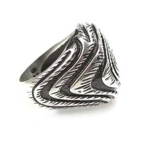 925 Sterling <b>Silver</b> Men's <b>Ring</b> Wise Tree Design Fine Jewelry for Everyday Wear Geometric Pattern Rhodium Plating <b>Set</b> Gemstone - Product Image 3