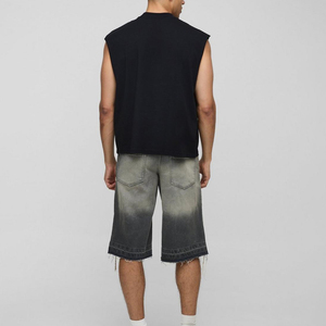 Vente directe d'usine, débardeur pour homme sur mesure, haute qualité, respirant, col rond, coton/polyester, couleur et logo personnalisés, vêtements de fitness - Product Image 2