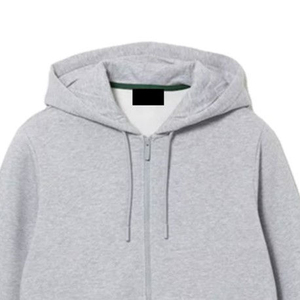 Nueva ropa informal lisa en blanco con estilo, chándales con cremallera para hombre, conjunto de pantalones de chándal de temporada de invierno, 100% algodón French Terry 450GSM para hombre - Product Image 3