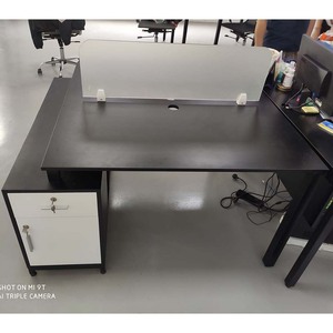 โต๊ะทำงานแบบมินิมอล 2 ขา พร้อมตู้ (120x150 ซม.)-Uconcept HBUC031-ไม้ยางพารา ประกอบง่าย - Product Image 4
