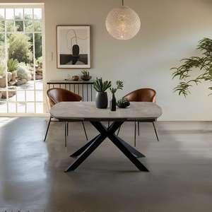Mesa de Comedor Extensible y Giratoria de Acero Moderno Ram Industrie N4012000, Capacidad de 80 kg, Longitud de 120-180 cm, para Cocina, Sala de Estar y Comedor - Product Image 6
