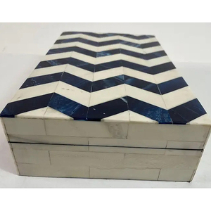 Exquisito joyero de madera hecho a mano con incrustaciones de nácar y Cuerno, solución de almacenamiento elegante para joyería de hueso y cuerno de lujo - Product Image 2