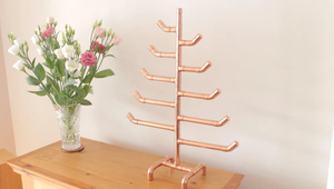 AK Brass Modern <b>Tree</b> Design Metal <b>Christmas</b> Decor Piece Antique Finished With <b>Wood</b> Base For <b>Christmas</b> Decor / Table Decor - Product Image 3