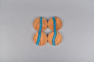 Posavasos con diseño de zigzag con incrustaciones de resina y madera, alfombrillas para bebidas resistentes a los arañazos de primera calidad para compradores mayoristas y pedidos a granel - Product Image 2